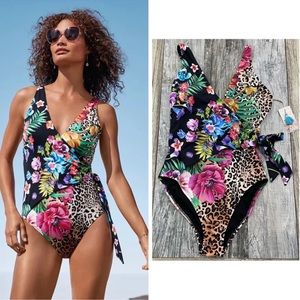 NWT Johnny Was Monarch Wrap One Piece Swimsuit